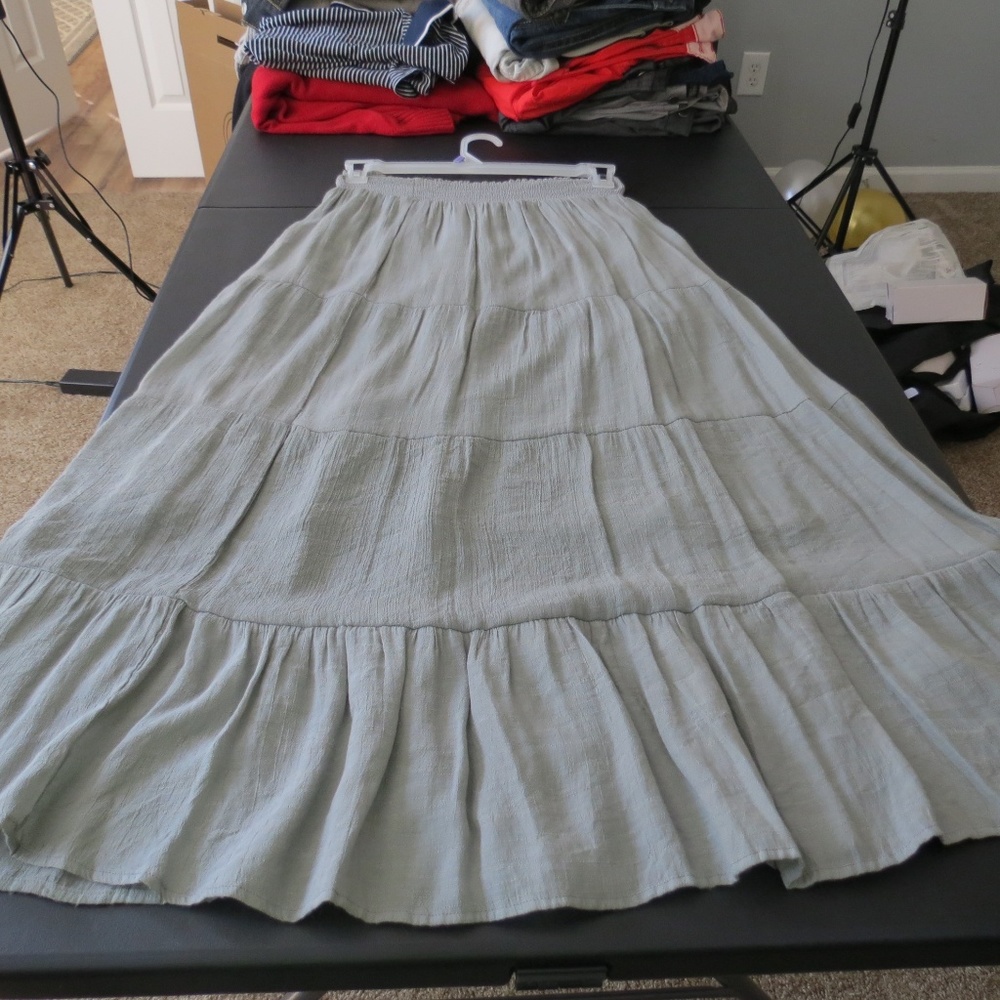 Gray Maxi Skirt